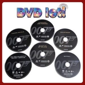 Lot Of 6 Movies James Bond 007 Series Loose Discs DVD Wholesale Bulk Films